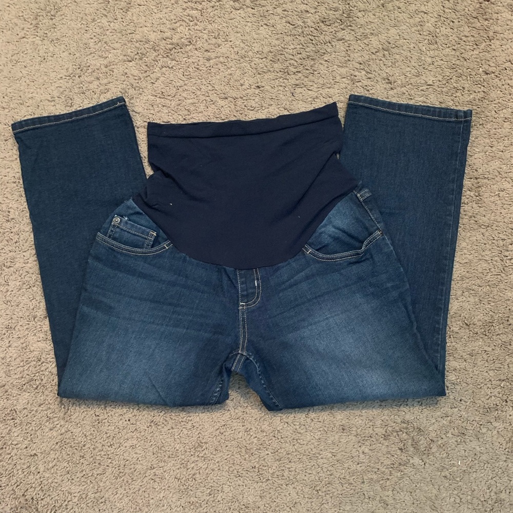 Indigo Blue Maternity Jean Capris Medium